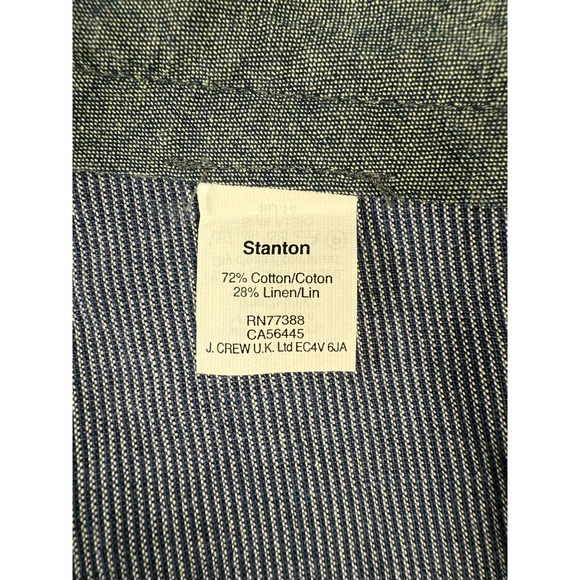 J Crew Stanton Shorts‎ Mens 30 Blue Linen Blend Baird McNutt Irish Summer Casual - Picture 9 of 11